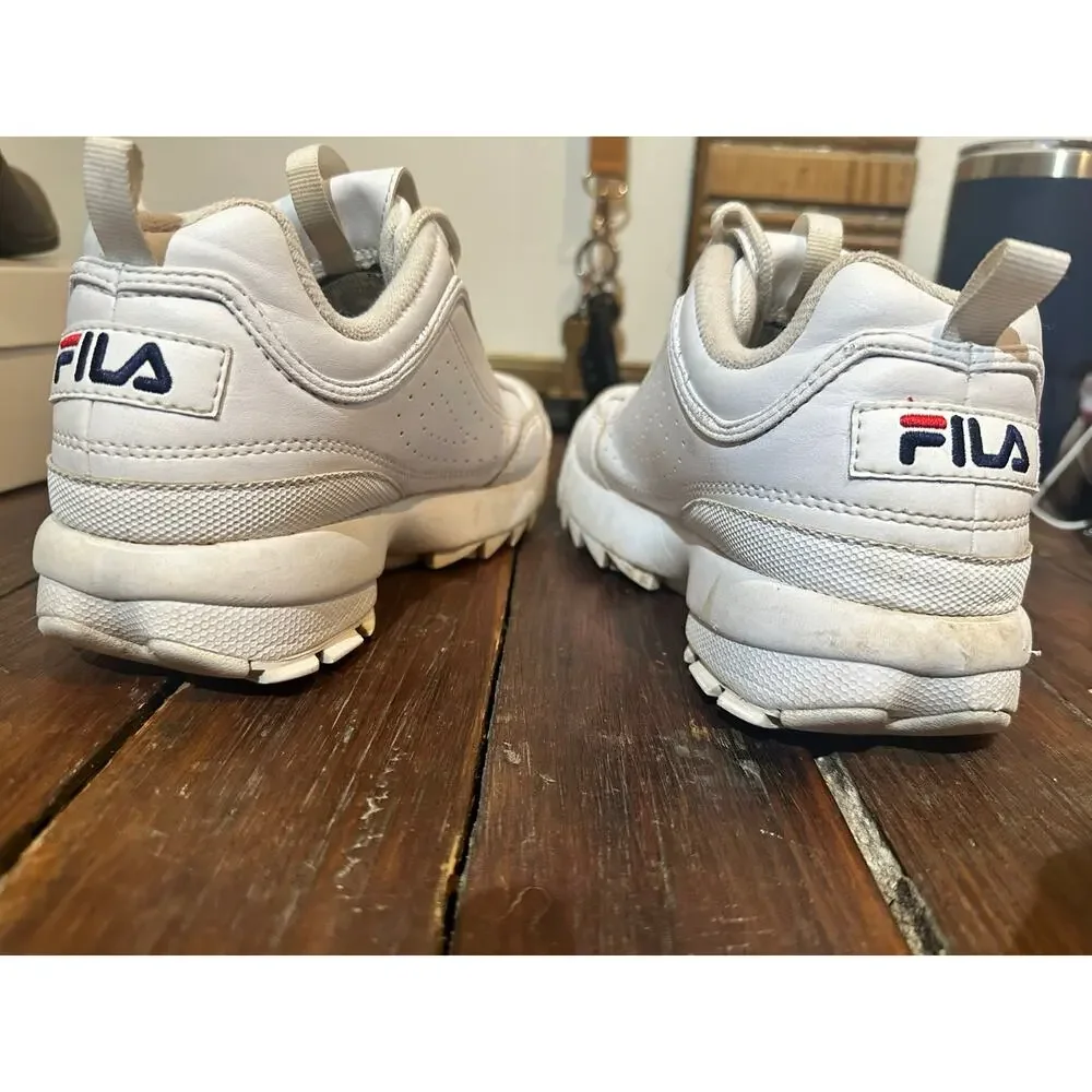 Fila white red